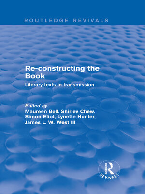 cover image of Re-Constructing the Book